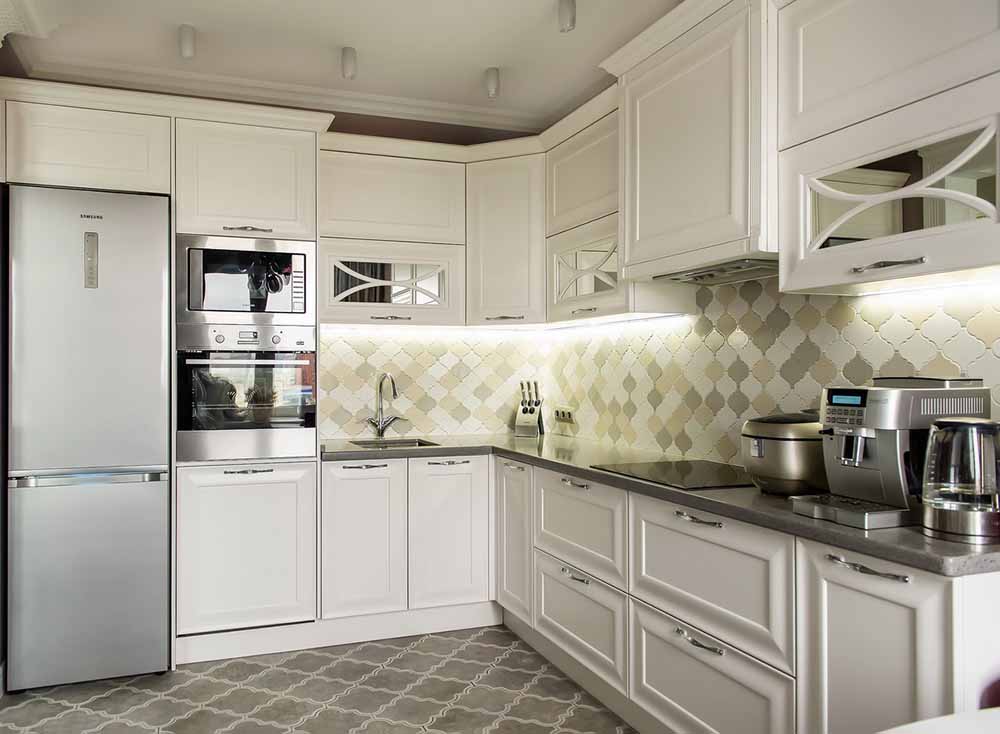 Кухни Угловые Дизайн Встроенным Холодильником